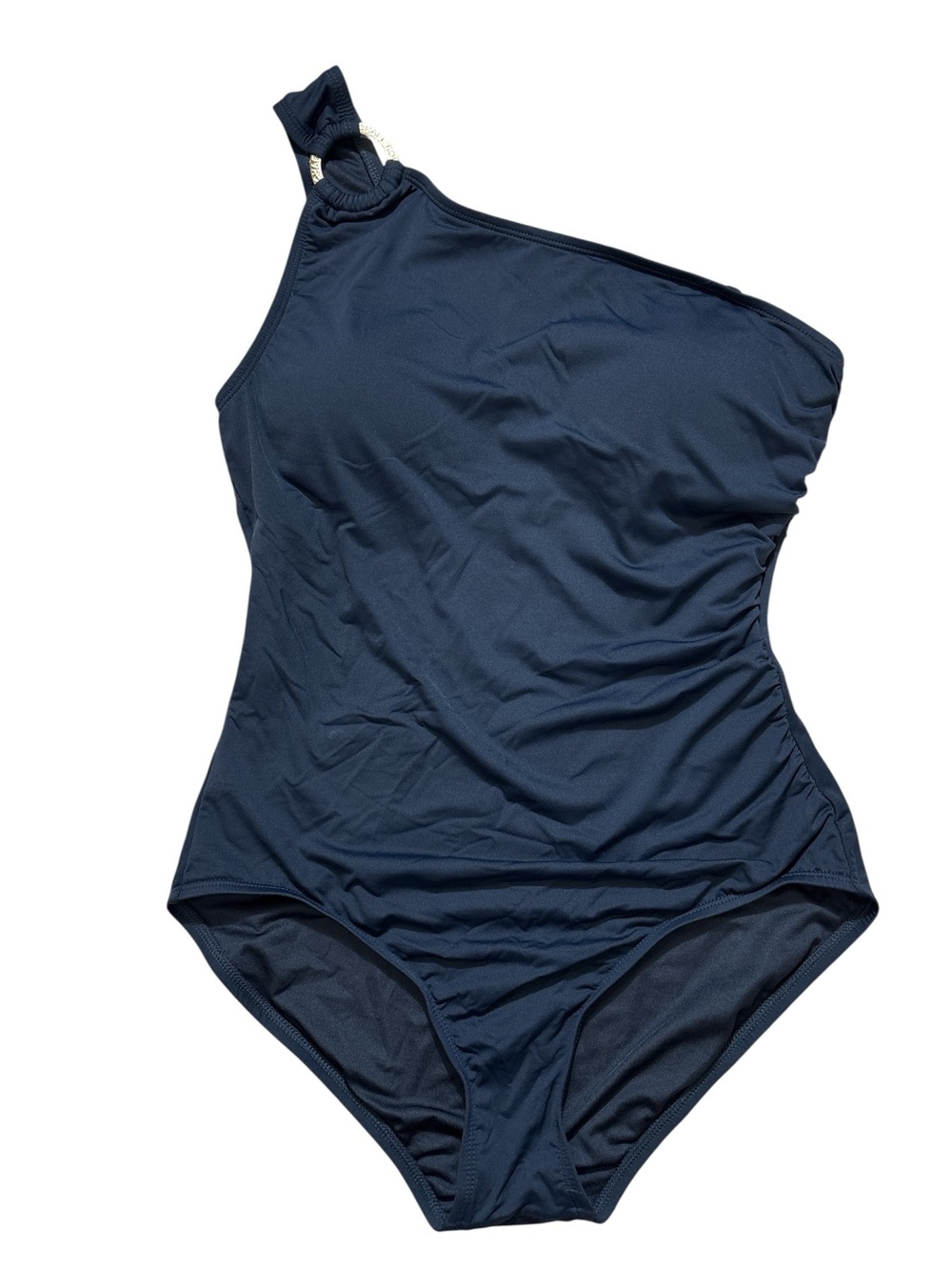 MICHAEL Michael Kors One-Shoulder Navy Swimsuit Size 12/L